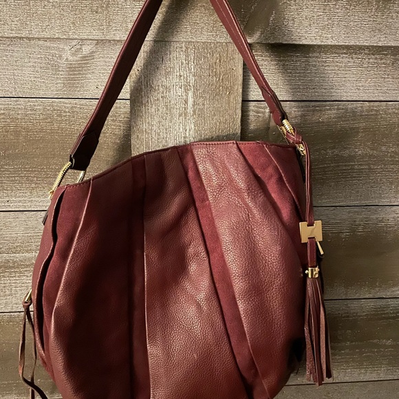 Aimee Kestenberg Tuscany Leather & Suede Hobo Bag-Purple - Picture 3 of 16